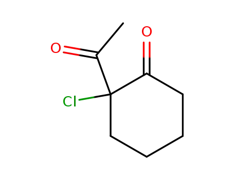 Molecular Structure of 64229-97-6 (Cyclohexanone, 2-acetyl-2-chloro-)