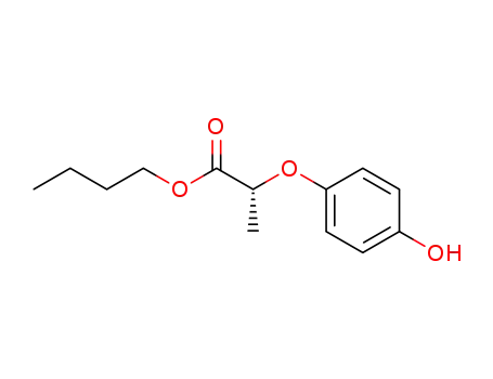 Molecular Structure of 87129-32-6 (Butyl (R)-(+)-2-(4-hydroxyphenoxy)propionate)