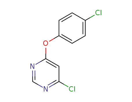 Molecular Structure of 124041-02-7 (Pyrimidine,4-chloro-6-(4-chlorophenoxy)-)