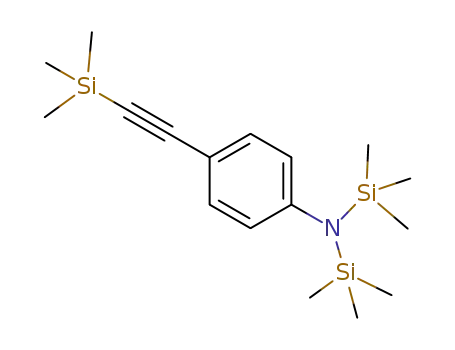 Molecular Structure of 1384158-56-8 (1-(N,N-bis(trimethylsilyl)-4-aminophenyl)-2-trimethylsilylethyne)