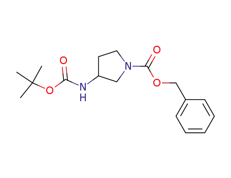 Molecular Structure of 185057-49-2 (1-Cbz-3-Boc-amino pyrrolidine)
