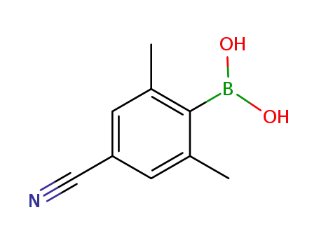 Molecular Structure of 1451391-43-7 (4-cyano-2,6-dimethylphenylboronic acid)