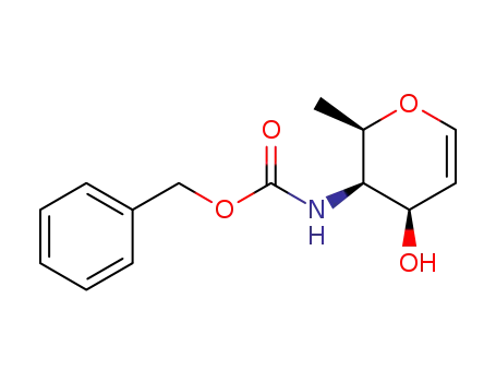 Molecular Structure of 1218904-31-4 (4-O-(benzyloxycarbonyl)amino-3-hydroxy-4,6-dideoxy-D-galactal)