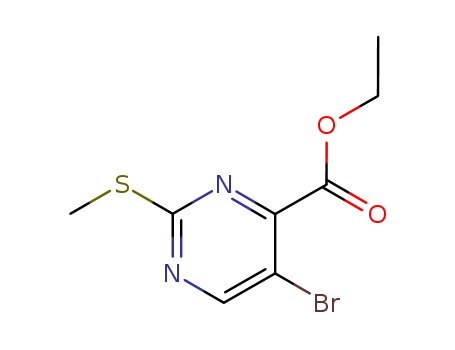 4-PyriMidinecarboxylic acid, 5-broMo-2-(Methylthio)-, ethyl ester