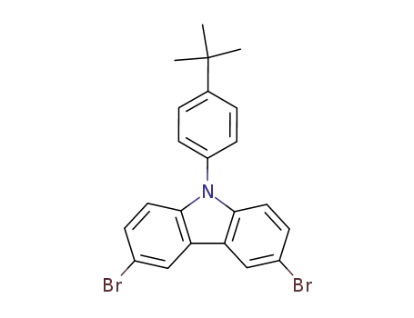 Molecular Structure of 741293-42-5 (3,6-Dibromo-9-(4-tert-butyl-phenyl)-9H-carbazole)