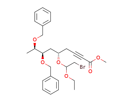(5S,7R,8R)-methyl 5-(2-bromo-1-ethoxyethoxy)-7,8-bis(benzyloxy)non-2-ynoate