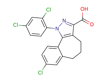8-chloro-1-(2′,4′-dichlorophenyl)-1,4,5,6-tetrahydrobenzo[6,7]cyclohepta[1,2-c]pyrazole-3-carboxylic acid