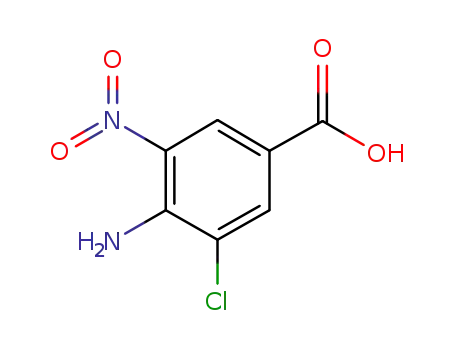 Molecular Structure of 37902-01-5 (4-Amino-3-chloro-5-nitrobenzoic acid)