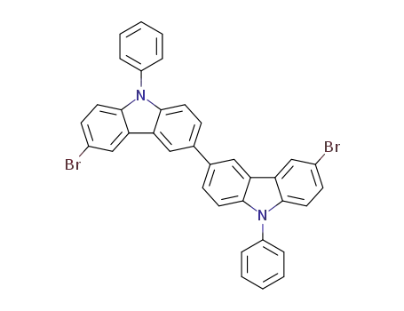 Molecular Structure of 354135-75-4 (6,6'-dibromo-9,9'-diphenyl-9H,9'H-3,3'-bicarbazole)