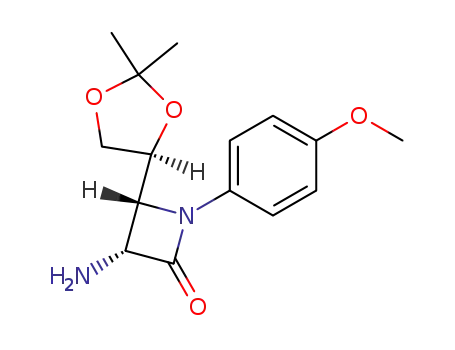 (3R,4R)-cis-1-(p-anisyl)-3-amino-4-<(S)-2,2-dimethyl-1,3-dioxolan-4-yl>azetidin-2-one