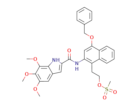 2-[4-benzyloxy-2-(5,6,7-trimethoxyindole-2-carboxamido)naphthalen-1-yl]ethyl methanesulfonate