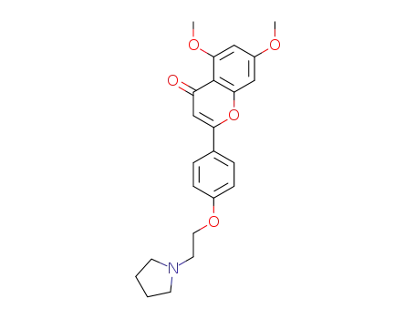 5,7-dimethoxy-2-(4-(2-pyrrolidin-1-ylethoxy)phenyl)chromen-4-one