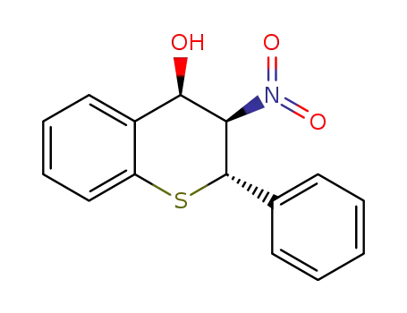 Molecular Structure of 1574615-20-5 ((2S,3R,4R)-3-nitro-2-phenylthiochroman-4-ol)