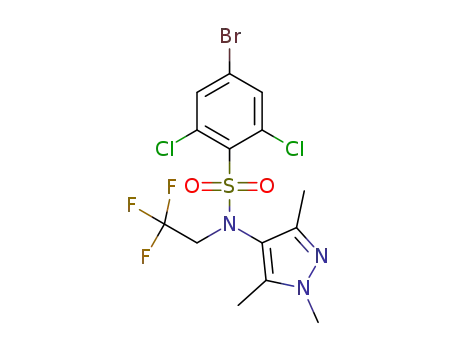 4-bromo-2,6-dichloro-N-(2,2,2-trifluoroethyl)-N-(1,3,5-trimethyl-1H-pyrazol-4-yl)benzenesulfonamide