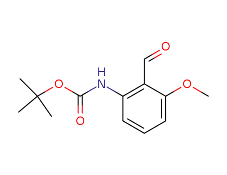 Molecular Structure of 335672-28-1 (Carbamic acid, (2-formyl-3-methoxyphenyl)-, 1,1-dimethylethyl ester)