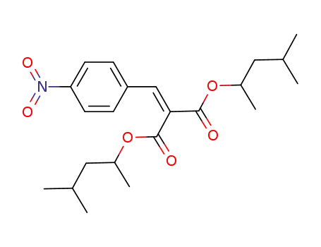 Molecular Structure of 779326-36-2 (Propanedioic acid, [(4-nitrophenyl)methylene]-, bis(1,3-dimethylbutyl)
ester)