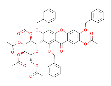 1,3,6-tri-O-benzyl-2-C-(2,3,4,6-tetra-O-acetyl-β-D-glucopyranosyl)-7-O-acetylxanthone