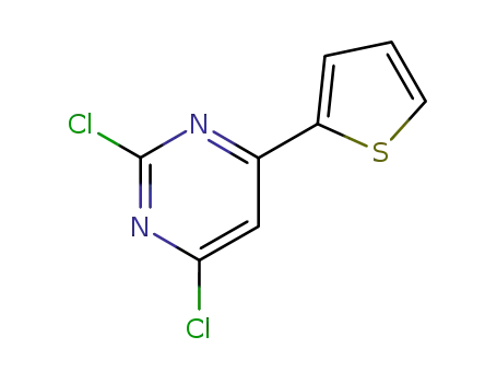 Molecular Structure of 115407-56-2 (2,4-dichloro-6-(thiophen-2-yl)pyrimidine)