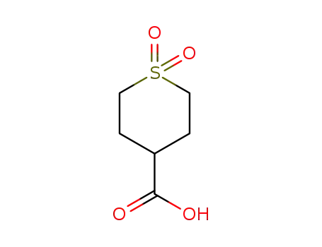 Molecular Structure of 64096-87-3 (1,1-Dioxo-hexahydro-1l6-thiopyran-4-carboxylic acid)