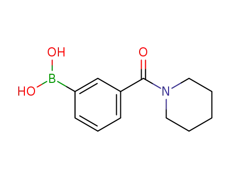 Molecular Structure of 850568-34-2 (3-(PIPERIDINE-1-CARBONYL)PHENYLBORONIC ACID)