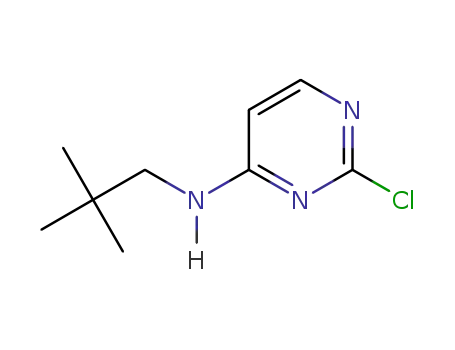 Molecular Structure of 669004-37-9 (4-Pyrimidinamine, 2-chloro-N-(2,2-dimethylpropyl)-)