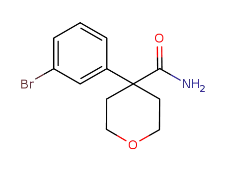 Molecular Structure of 329025-26-5 (4-(3-broMophenyl)tetrahydro-2h-pyran-4-carboxaMide)