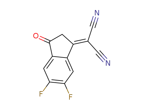 Molecular Structure of 2083617-82-5 (2-(5,6-difluoro-3-oxo-2,3-dihydro-1H-inden-1-ylidene)malononitrile)