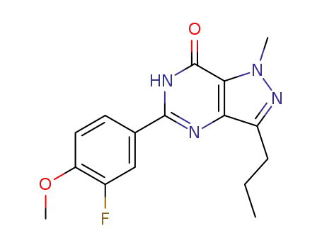 5-(3-fluoro-4-methoxyphenyl)-1-methyl-3-propyl-1H-pyrazolo[4,3-d]pyrimidin-7(6H)-one