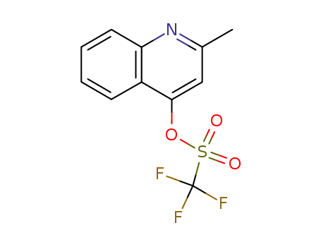 Molecular Structure of 123172-90-7 (Methanesulfonic acid, trifluoro-, 2-methyl-4-quinolinyl ester)