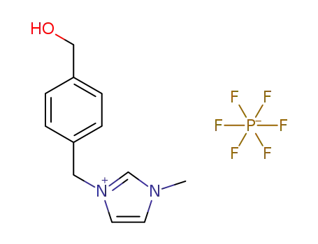 Molecular Structure of 1312423-95-2 (3-[4-(hydroxymethyl)benzyl]-1-methylimidazolium hexafluorophosphate)