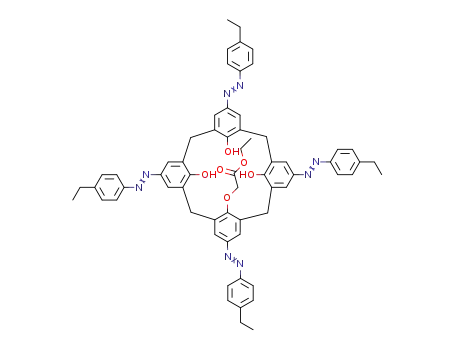 25-(ethoxycarbonylmethoxy)-26,27,28-trishydroxy-5,11,17,23-tetrakis[(4-ethylphenyl)azo]calix[4]arene