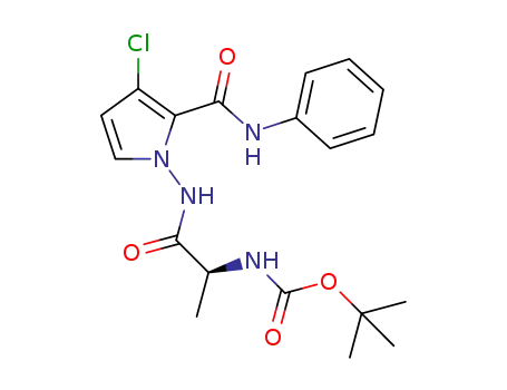 tert-butyl (S)-(1-((3-chloro-2-(phenylcarbamoyl)-1H-pyrrole-1-yl)amino)-1-oxopropane-2-yl)carbamate