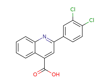 Molecular Structure of 148887-61-0 (2-(3,4-DICHLORO-PHENYL)-QUINOLINE-4-CARBOXYLIC ACID)