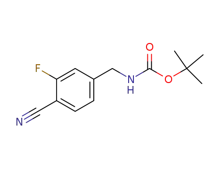 Molecular Structure of 229623-55-6 (TERT-BUTYL 4-CYANO-3-FLUOROBENZYLCARBAMATE)