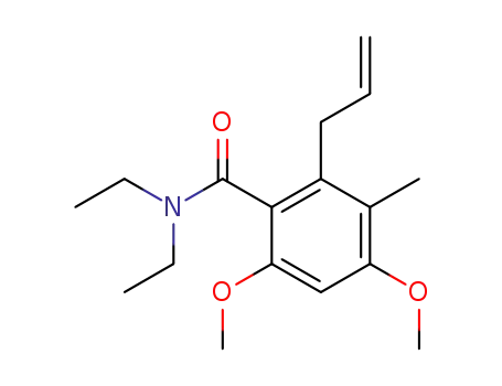 Molecular Structure of 864514-21-6 (Benzamide, N,N-diethyl-4,6-dimethoxy-3-methyl-2-(2-propenyl)-)