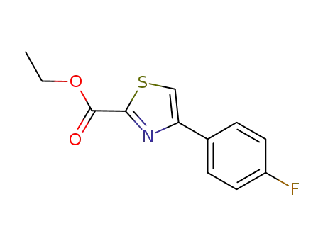 Molecular Structure of 886366-37-6 (Ethyl 4-(4-Fluorophenyl)-2-thiazolecarboxylate)