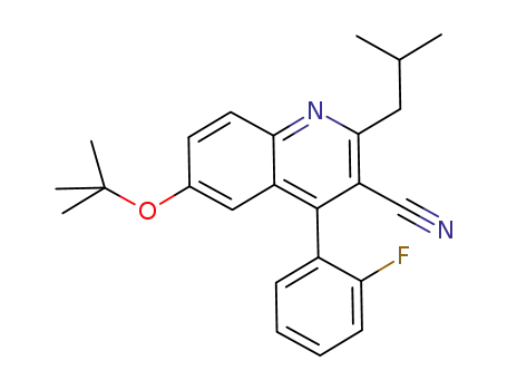 3-Quinolinecarbonitrile,
6-(1,1-dimethylethoxy)-4-(2-fluorophenyl)-2-(2-methylpropyl)-
