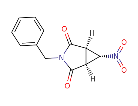Molecular Structure of 151860-15-0 (MESO-N-BENZYL-3-NITROCYCLOPROPANE-1,2-DICARBOXIMIDE)
