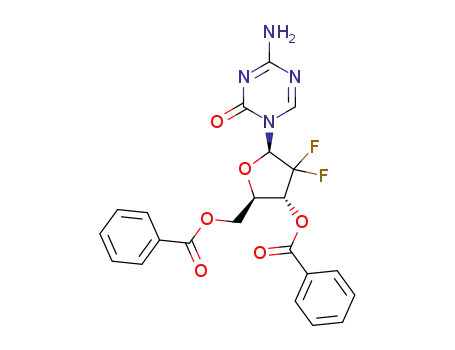Molecular Structure of 1537910-70-5 (3’,5’-dibenzoyl-2’,2’-difluoro-5-aza-deoxycytidine)