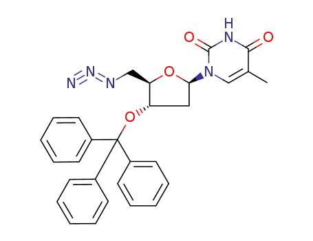 Molecular Structure of 219652-98-9 (5'-azido-3'-O-trityl-5'-deoxythymidine)