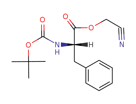 Molecular Structure of 127357-85-1 ((S)-cyanomethyl 2-((tert-butoxycarbonyl)amino)-3-phenylpropanoate)