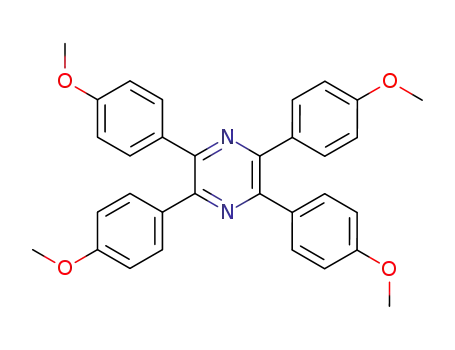 Molecular Structure of 21885-49-4 (Pyrazine, tetrakis(4-methoxyphenyl)-)