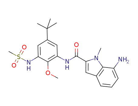 1-methyl-7-aminoindole-2-carboxylic acid (5-tert-butyl-3-methanesulfonylamino-2-methoxy-phenyl)-amide