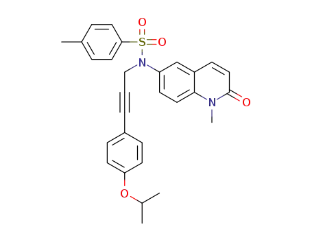 N-[3-(4-isopropoxyphenyl)prop-2-yn-1-yl]-4-methyl-N-(1-methyl-2-oxo-1,2-dihydroquinolin-6-yl)benzenesulfonamide