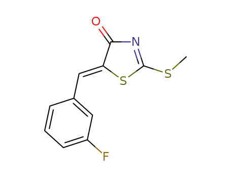 (Z)-5-(3-fluorobenzylidene)-2-(methylthio)thiazol-4(5H)-one
