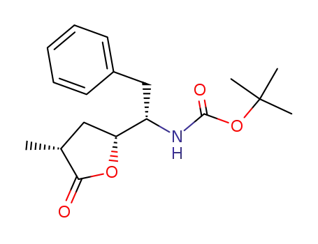 Carbamic acid,
[(1S)-2-phenyl-1-[(2R,4R)-tetrahydro-4-methyl-5-oxo-2-furanyl]ethyl]-,
1,1-dimethylethyl ester