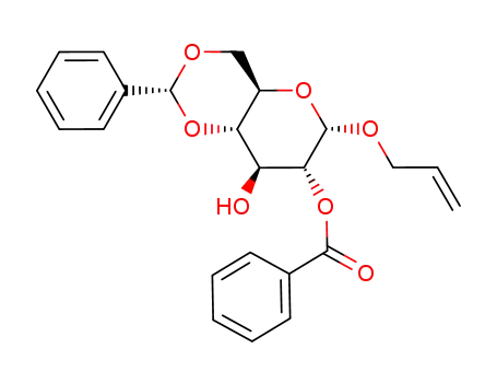 Molecular Structure of 127514-28-7 (Allyl 2-O-benzoyl-4,6-O-benzylidene-α-D-glucopyranoside)