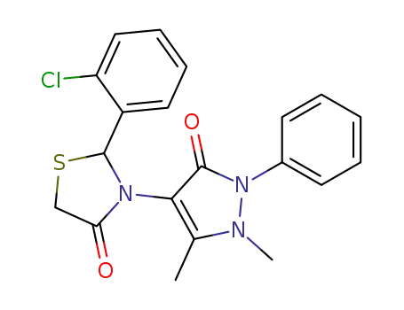 2-(2-chlorophenyl)-3-(1,5-dimethyl-3-oxo-2-phenyl-2,3-dihydro-1H-pyrazol-4-yl)-1,3-thiazolidin-4-one