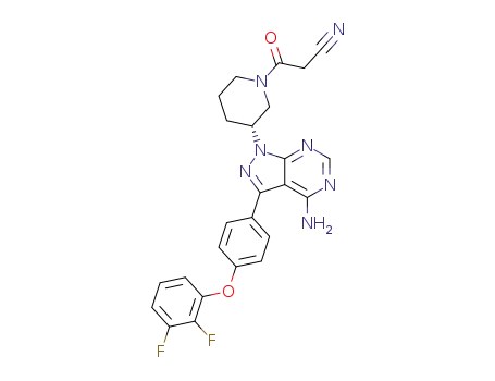 3-[(3R)-3-[4-amino-3-[4-(2,3-difluorophenoxy)phenyl]-1H-pyrazolo[3,4-d]pyrimidin-1-yl]piperidin-1-yl]-3-oxopropanenitrile