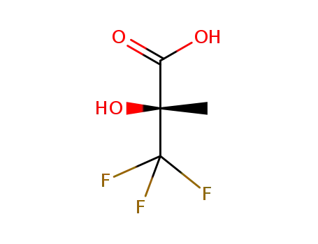 Molecular Structure of 44864-47-3 ((R)-3,3,3-TRIFLUORO-2-HYDROXY-2-METHYLPROPIONIC ACID)